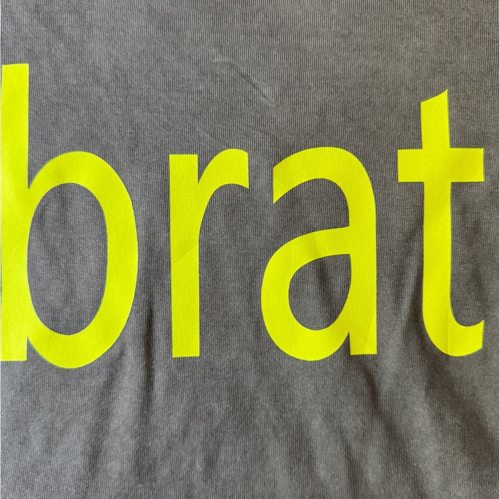 NEVER WORN BRAT S BLACK WASHED CROP TOP TEE